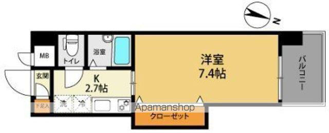 MAJESTIC LIFE室見(1K/8階)の間取り写真