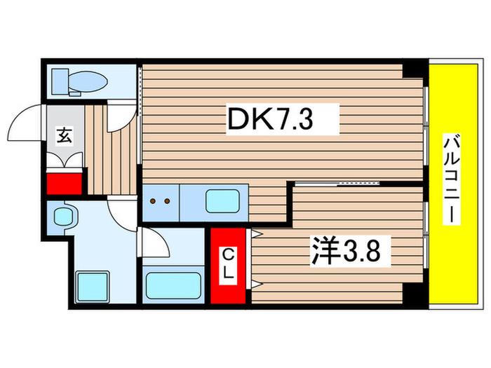SIESTA SOGA(1DK/3階)の間取り写真