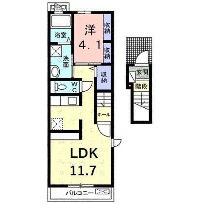グランツR3(1LDK/2階)の間取り写真