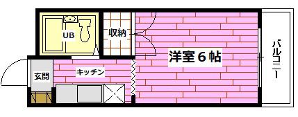 第21船越ビル(1K/2階)の間取り写真