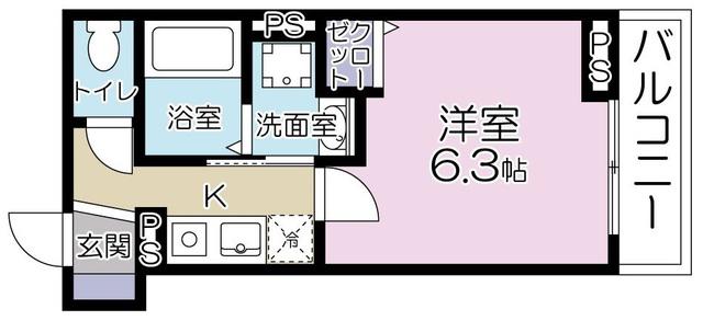 SERENA MACHIYA II(1K/2階)の間取り写真