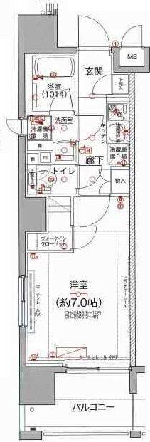 LE A横濱関内一番館(1K/9階)の間取り写真
