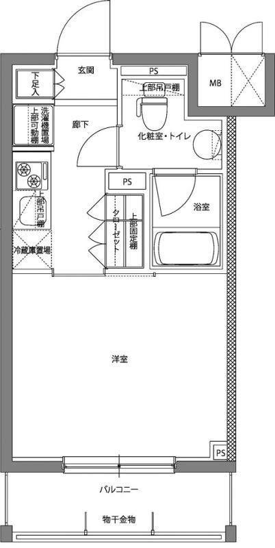 パティーナ川崎南(1K/3階)の間取り写真
