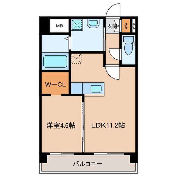 WISTERIA SUITE(1LDK/5階)の間取り写真