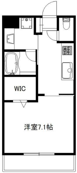 ルネ丸美・徳丸(1K/1階)の間取り写真