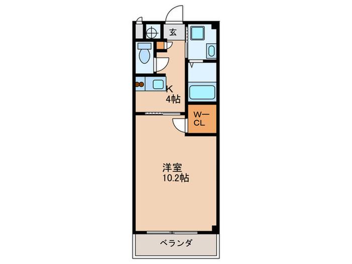 コンコード福寿II(1K/3階)の間取り写真