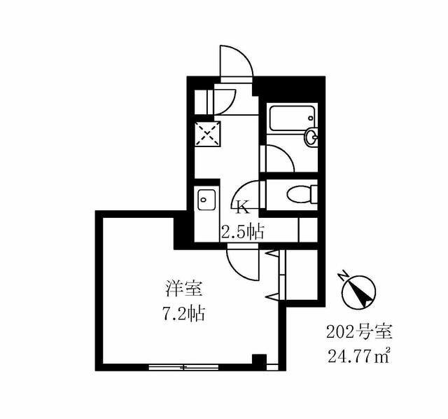 アネラハウス(1K/2階)の間取り写真