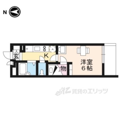 レオパレスグローリー(1K/2階)の間取り写真