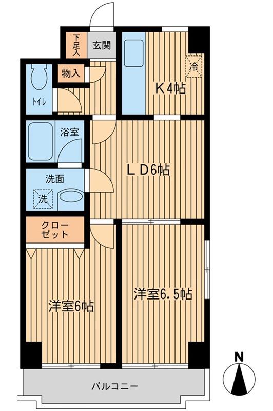 シティハイツ両国(2LDK/9階)の間取り写真