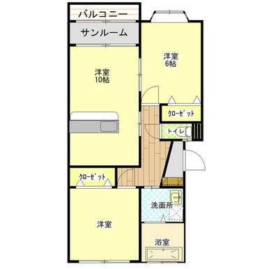 Fグランフェリーチェ(2LDK/2階)の間取り写真