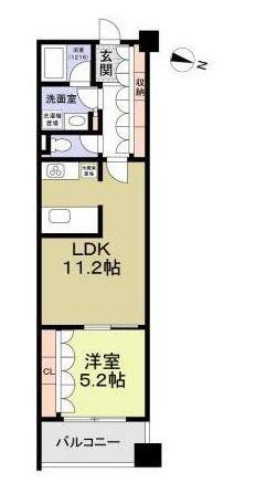 ティー・シティ六角橋(1LDK/5階)の間取り写真
