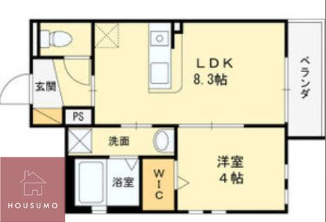 プレドラガール(1LDK/3階)の間取り写真