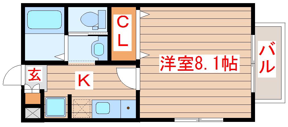 旭ビュー(1K/1階)の間取り写真