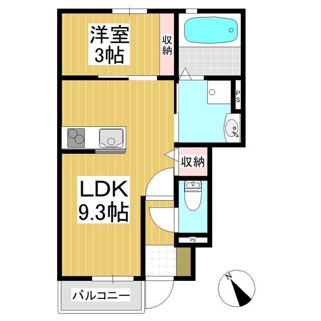 BRILO西軽井沢(1LDK/1階)の間取り写真