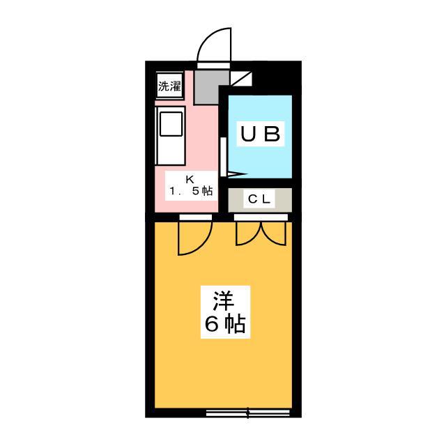 ハートランド羽沢(1K/2階)の間取り写真