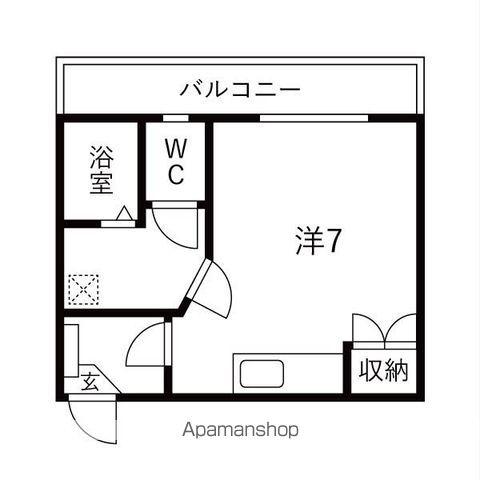 グリーンシティ大高(ワンルーム/1階)の間取り写真