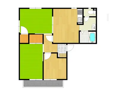 メゾン引野(3DK/2階)の間取り写真