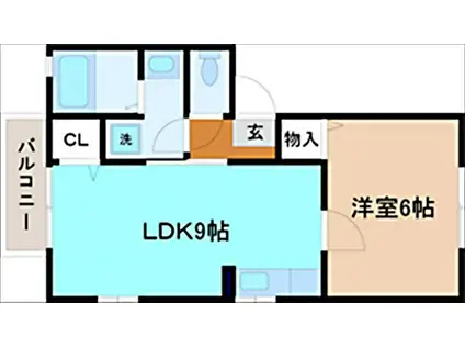 ストリームハイツ(1LDK/2階)の間取り写真