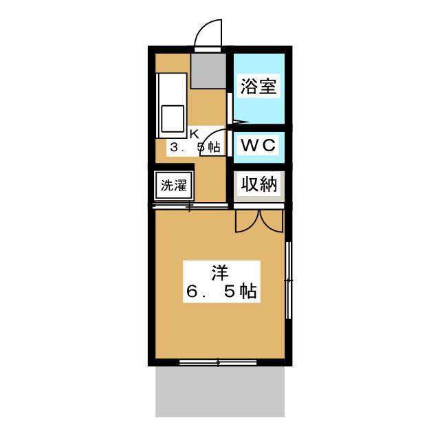にふてぃはうす89(1K/2階)の間取り写真