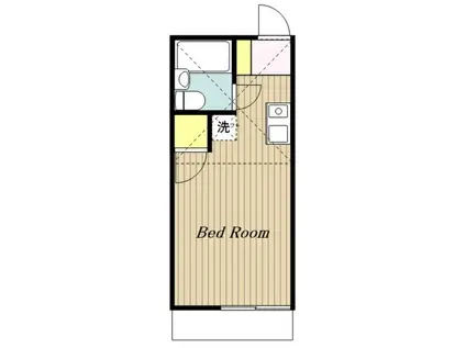 さくらハイツ温水(1K/2階)の間取り写真