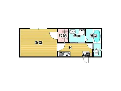 メイプル東須恵(1K/1階)の間取り写真