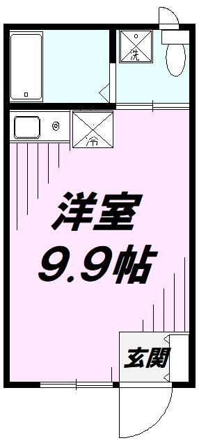 Rフォレスト国立(ワンルーム/1階)の間取り写真
