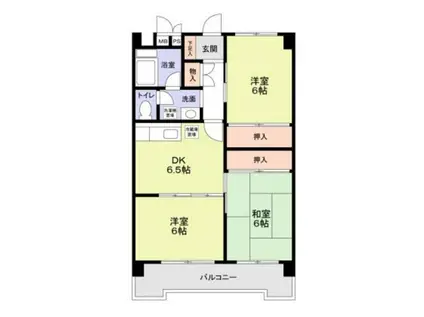 川端ハイツ(3DK/3階)の間取り写真