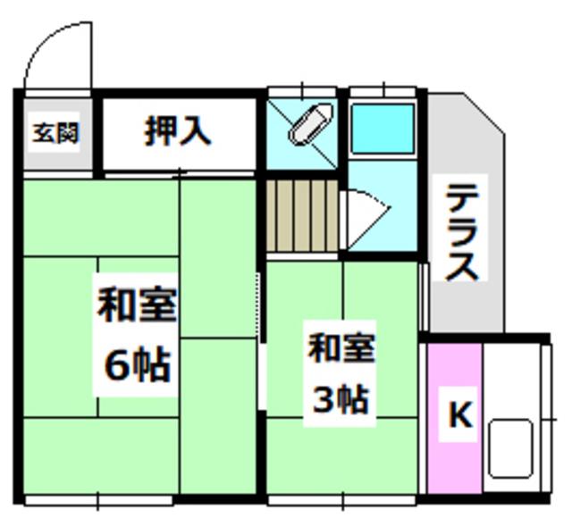池沢文化(2K/1階)の間取り写真
