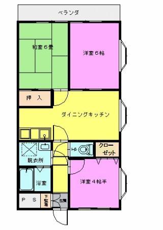 ファザーズマンション(3DK/2階)の間取り写真