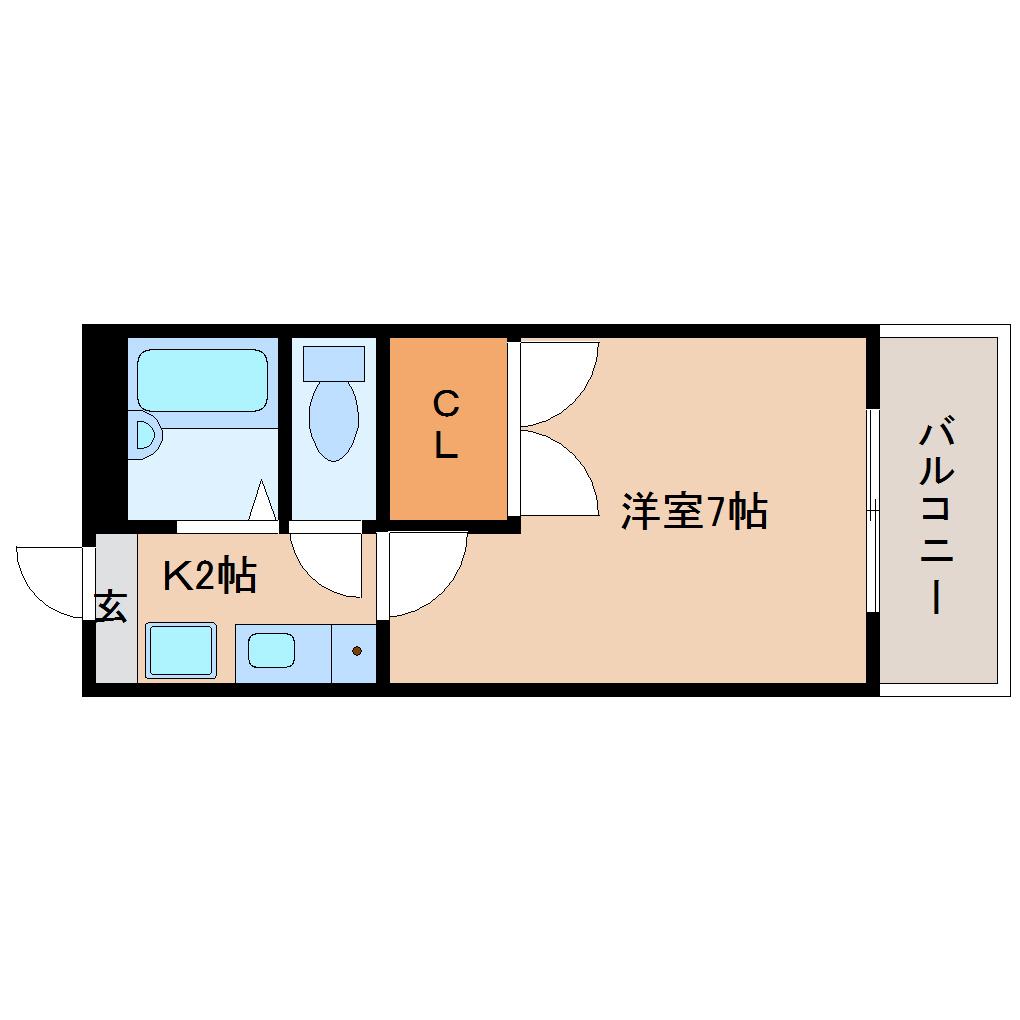 レオパレスイケダ(1K/3階)の間取り写真