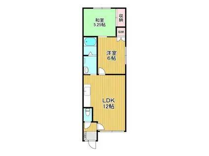 コーポ昴(2LDK/2階)の間取り写真