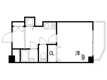 エスペラール御影(1K/1階)の間取り写真