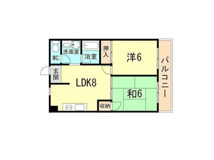 コスモピア7(2LDK/3階)の間取り写真