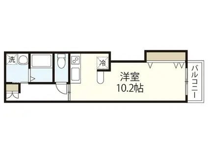 T-LIVING府中本町(ワンルーム/2階)の間取り写真