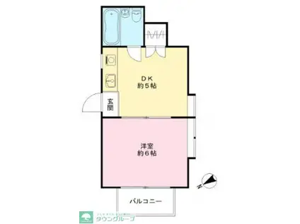 メゾン・セリジェ(1K/1階)の間取り写真