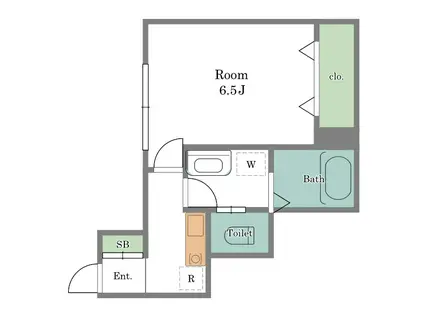 ASSORTBOX(1K/1階)の間取り写真