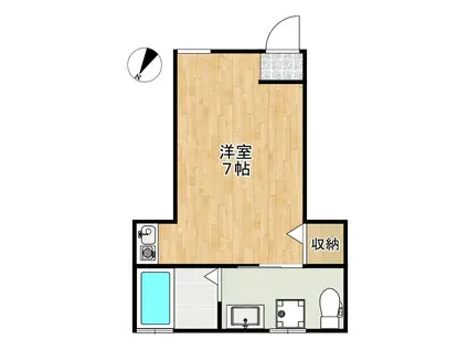 サンハイツ池上(ワンルーム/1階)の間取り写真