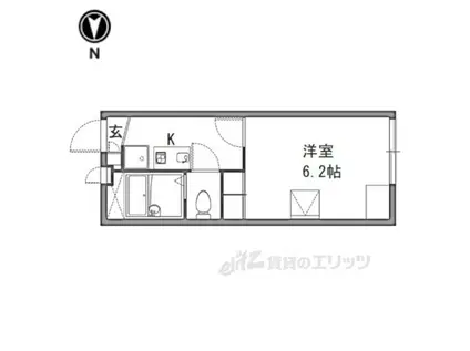 レオパレスオーキッド2(1K/2階)の間取り写真