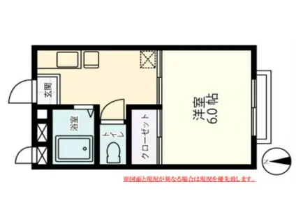 ベアパレスA棟(1K/1階)の間取り写真