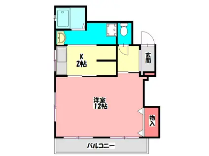 コーポ守口(1K/4階)の間取り写真