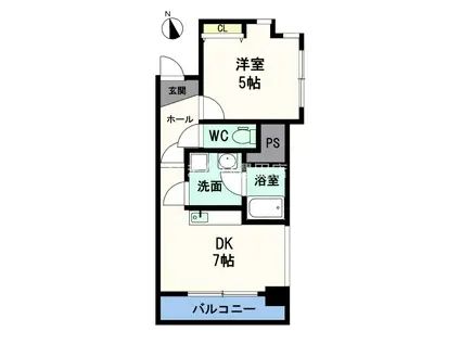 アーバンステージ豊田(1DK/5階)の間取り写真