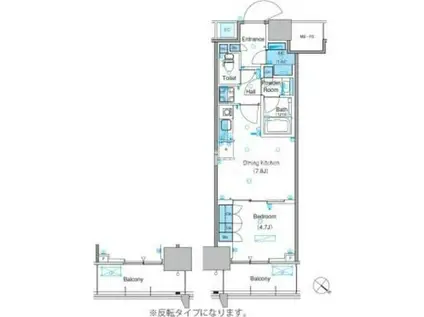 パークアクシス豊洲キャナル(1DK/14階)の間取り写真