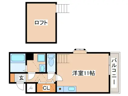 NUOVA VITA(ワンルーム/4階)の間取り写真