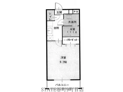 フジパレス城東諏訪VI番館(1K/1階)の間取り写真