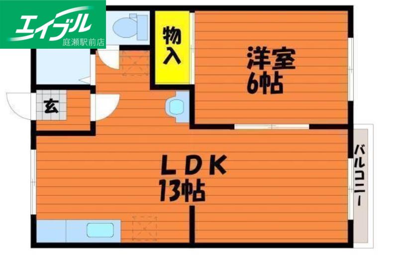 メゾンド・YUKI(1LDK/2階)の間取り写真