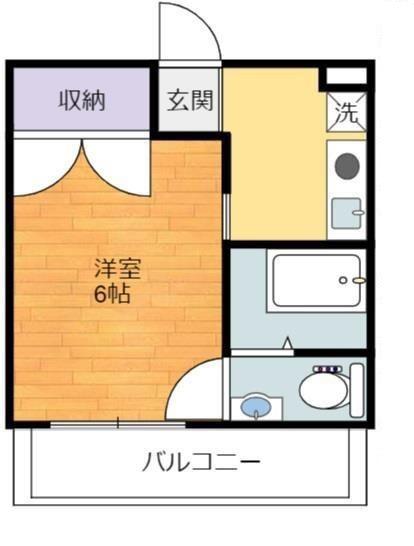 ティーエムコート(1K/1階)の間取り写真
