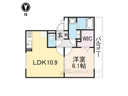 リビングタウン天理A(1LDK/3階)の間取り写真