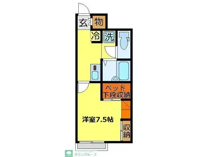 レオパレスかんな 33354(1K/1階)の間取り写真