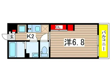リブリ・たまプラーザ(1K/3階)の間取り写真