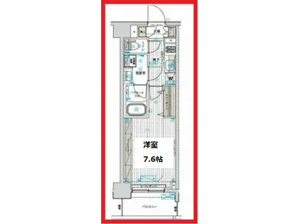 フュージョナル浅草フォレスト(1K/3階)の間取り写真